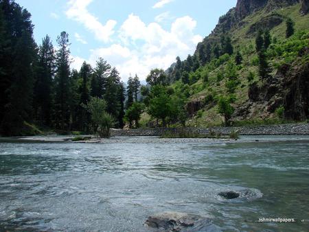 Mountain ice River