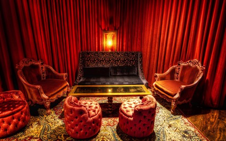 Red Room - house, carpet, clasic, beautiful, photography, room, light, interior, home, design, red, nice, armchairs