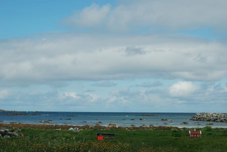 Big sky over small house - sky, house, blue