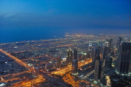 Dubai - dubai, night view, buildings