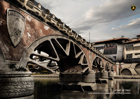 Lamborghini Bridge - lamborghini, bridge, italy, brand