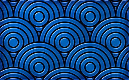 Deep Blue Ripples - concentric circles, pattern, circles, design, concentric, calm, colours, tranquil, lines, sand, textures