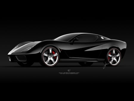 Chevrolet Corvette Z03 Concept - z03, chevrolet, dark, car, black, corvette, concept