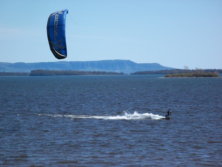 Kite surfing on Lake Superior - sports, water, kite, surfing