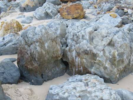 Rocks on Beach - beach, rocks