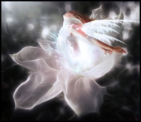 Emerging - fantasy, angel, light