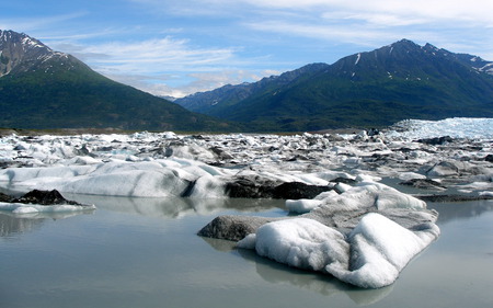 glacier - glaciar, winter, all white, nature