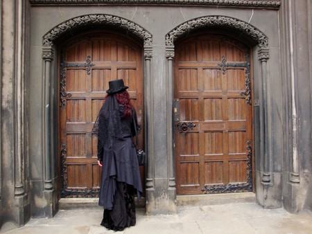 left or right ? - goth, female, girl, fashion, victorian, gothic, architecture