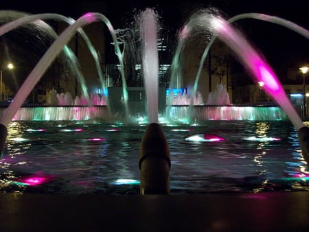 Water Fountain - color, spray