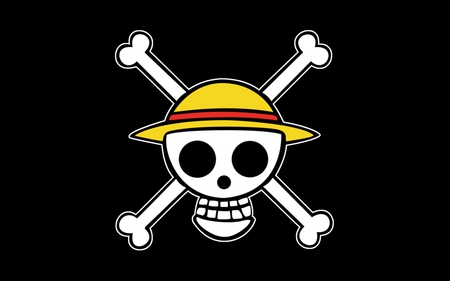 one piece skull of pirate - black, one piece, anime, pirate, dream, skull