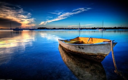 Exceptional Scenery - nature, sky, dock, water, skies, boat