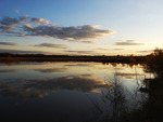 sunset over lake