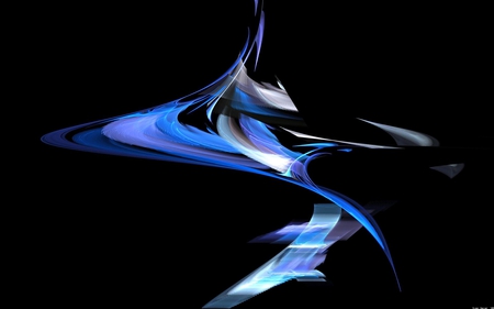 BLUE TWIST - abstract, elegant, twist, blue