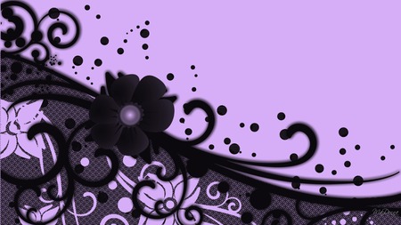 Black Natural on Pink - lines, lace, spots, flowers, firefox persona, widescreen