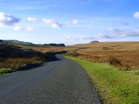 Road To Ulpha Cumbria - nature, sky, green, vast, road, grass