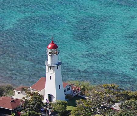 Diamond Head Lighthouse - light house, ocean, blue, beautiful