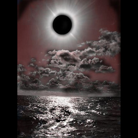 Ocean Eclipse - sky, scene, hot, ocean, nature, eclipse