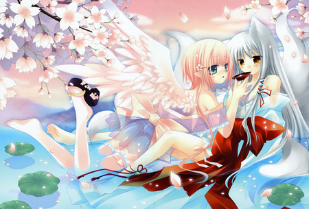 pretty angles - anime, angels, art