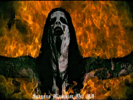 Sorgens Kammer Dell II - scary, evil, macabre, blood, satanic, fire, dark, pain, man, horror