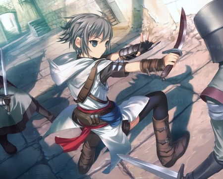 Assassin Fight - anime, assassin creed, wallpaper, other