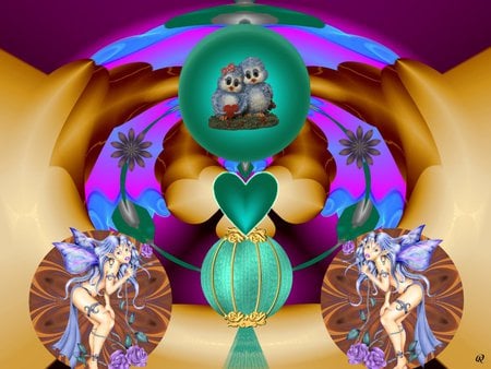 Love Birds - fractal, eye candy, abstract