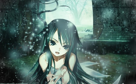 Enchanted Forest - beutiful, sexy, girl, forest, anime, enchanted, cute