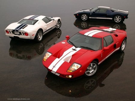 ford GT trio - ford, cars