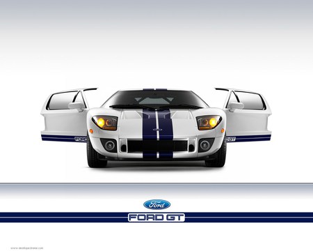 ford gt white - cars, ford