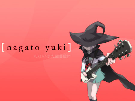 guitar-nagato_yuki-red-suzumiya_haruhi_no_yuutsu-witch - guitar-nagatoyuki-red-suzumiyaharuhinoyuutsu-witch