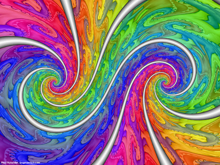 Math Spiral - mind teasers, colorful, spiral, rainbow, swirly