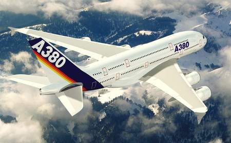 Airbus A 380 - four-wide-bodied, a380, aeroplane, aircraft, airbus a380, airbus a 380