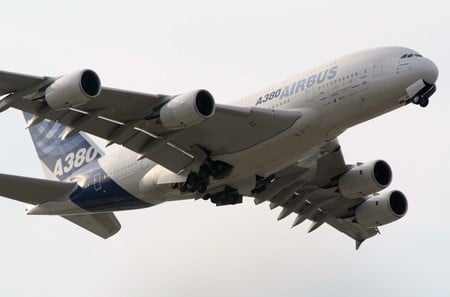 Airbus A 380 - aircraft, airbus a380, aeroplane, a380, airbus a 380, four-wide-bodied