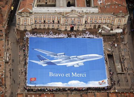 Airbus A380,  Avions - Toulouse - France - aircraft, airbus a380, france, four-wide-bodied, a380, airbus a 380, aeroplane