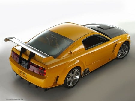 mustang GT yellow - ford, mustang, cars