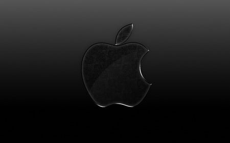 Shiny Black Apple - technology, black, apple, shiny