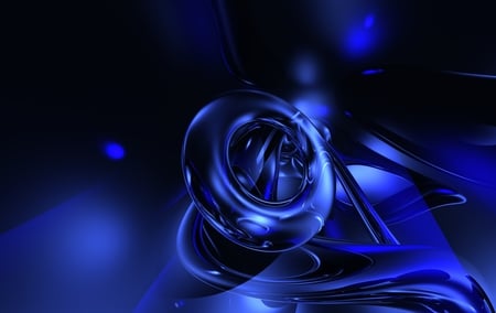 Dark Blue - 3d and cg, abstract, blue