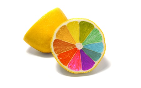 lemons and colors - abstract, 3d and cg