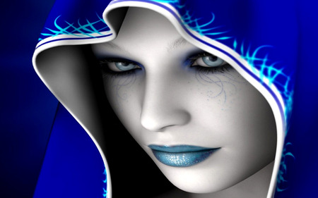 The Blue Lady - lady, fantasy, blue