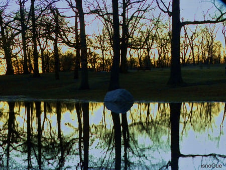 burned reflection - nature, isnogue, photo, ny