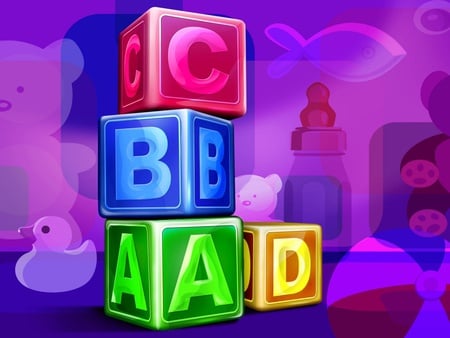 3d alphabet cubes - abstract, 3d and cg