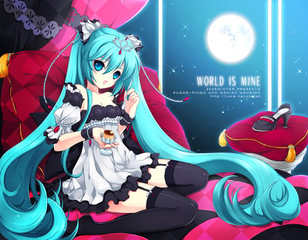 world is mine - anime, miku, cute, vocaloid