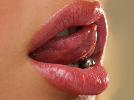 Luscious Lips - lips, lipstick, tongue