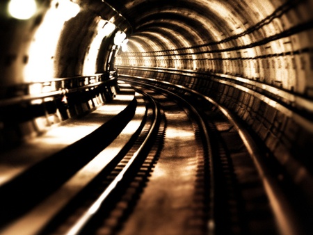 the metro tunnel - abstract, photography