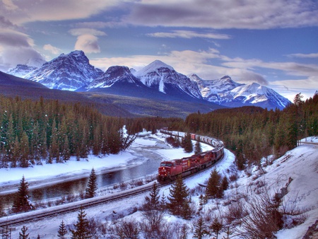 visit Canada by train - abstract, photography