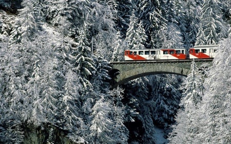 a winter train ride - abstract, photography