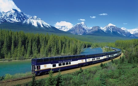 canadian rockies train - abstract, photography