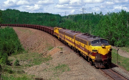 yellow train locomotive - photography, abstract