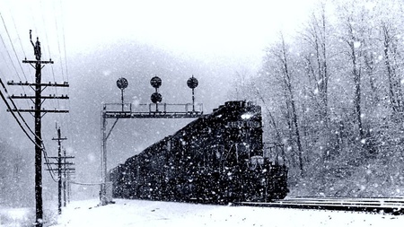 perfect winter train - photography, abstract