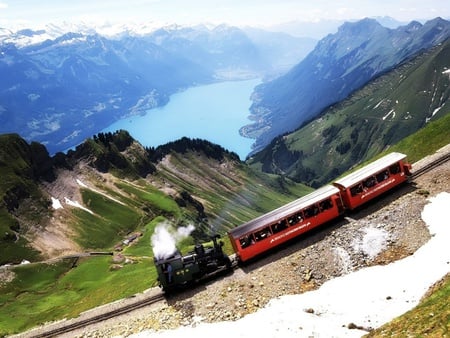 train travel in Switzerland - photography, abstract