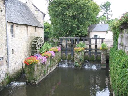 Pretty Mill - flowers, mill